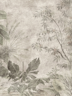 Bali Bawan Grisaille Décor Vieilli et Patiné