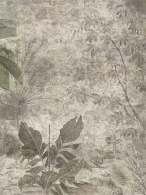 Bali Bawan Sépia vieilli patine 18ème craquelée